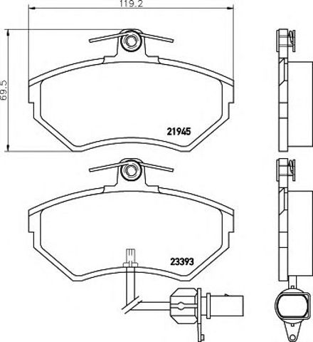 8DB355018451 PAGID Колодки тормозные передние дисковые купить в Житомир