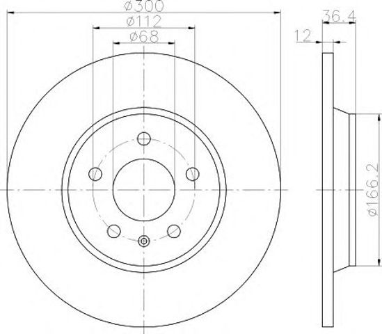 HELLA 8DD355113931 Диск тормозной задний в наличии Сумы