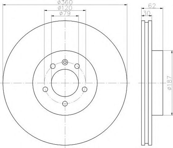 HELLA 8DD355118871 Диск тормозной передний в наличии Ужгород