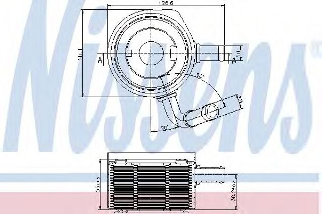NISSENS 90669 Радиатор масляный (холодильник), под фильтром в наличии Тернополь