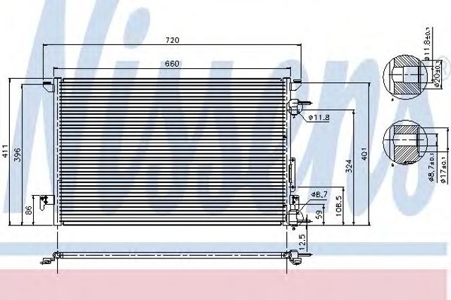 94597 NISSENS Радиатор кондиционера купить в Каменское