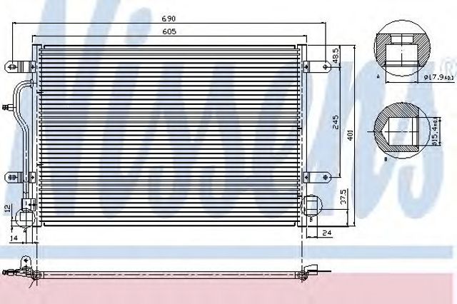 NISSENS 94665 Радиатор кондиционера в наличии Винница