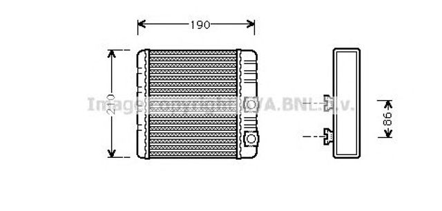 AVA BWA6211 Радиатор печки в наличии Чернигов