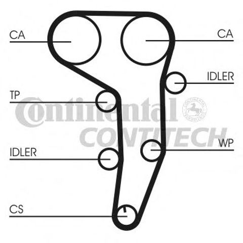 CONTINENTAL CT1051WP2 Комплект ГРМ в наличии Полтава