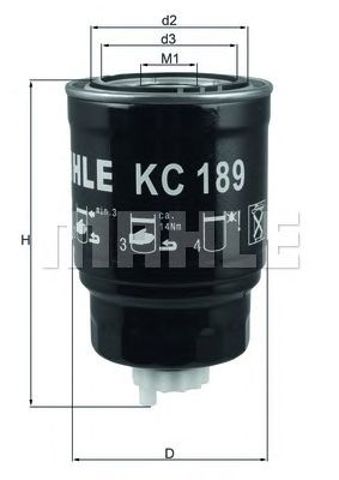 KC189 MAHLE Топливный фильтр купить в Павлоград
