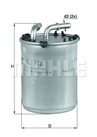 MAHLE KL778 Топливный фильтр в наличии Полтава