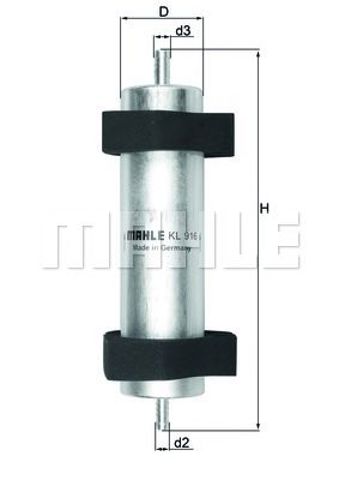 MAHLE KL916 Топливный фильтр в наличии Кривой Рог