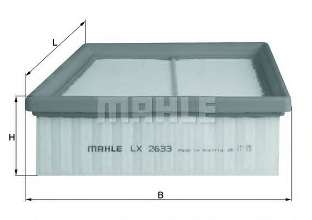 MAHLE LX2633 Фильтр воздушный в наличии Полтава