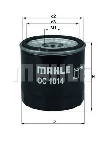 OC1014 MAHLE Масляный фильтр купить в Одесса