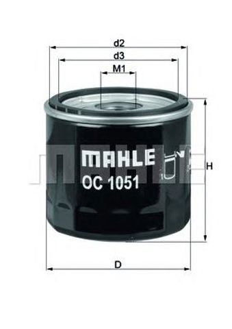 MAHLE OC1051 Фильтр масляный в наличии Каменское
