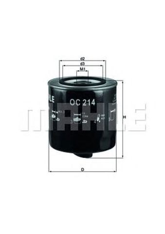 MAHLE OC214 Фильтр масляный в наличии Львов