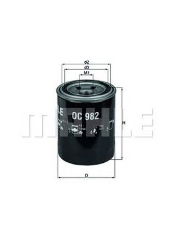 MAHLE OC982 Фильтр масляный в наличии Ирпень
