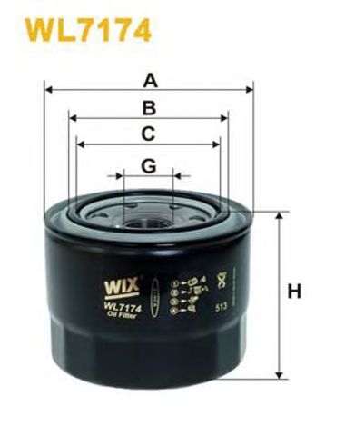 WIX WL7174 Масляный фильтр в наличии Житомир