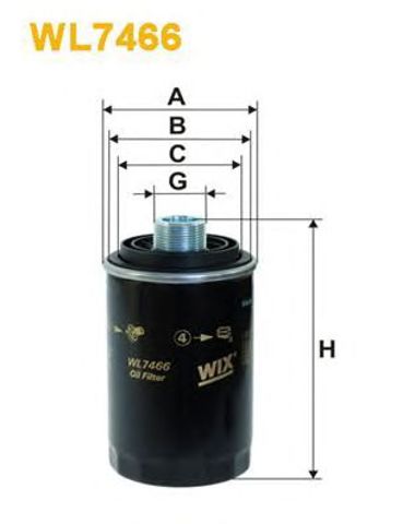 WL7466 WIX Фильтр масляный купить в Каменское