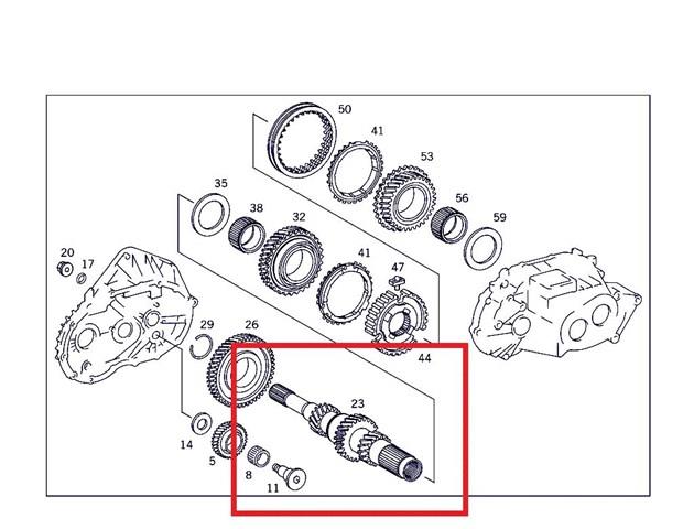 Вал первичный, коробки передач 1683620302 MERCEDES