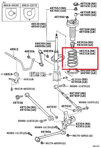Пружина подвески задняя 4823106390 TOYOTA