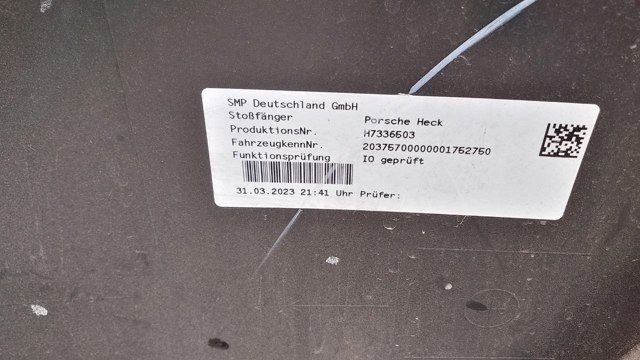 PORSCHE 9J1807984B Верхняя часть заднего бампера в наличии Чернигов