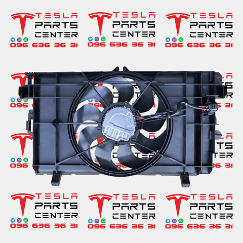 Диффузор радиатора охлаждения в сборе с мотором 107708400E TESLA