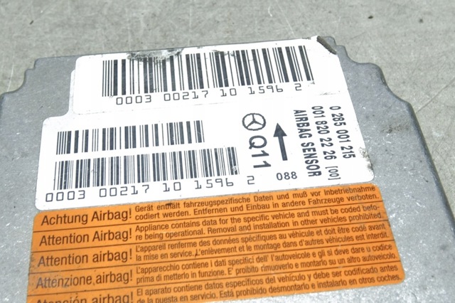 MERCEDES 0285001215 Модуль-процессор управления подушкой безопасности (ЭБУ AIRBAG) в наличии Днепр