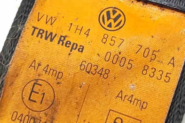 VAG 1H4857705A Левый ремень безопасности в наличии Житомир