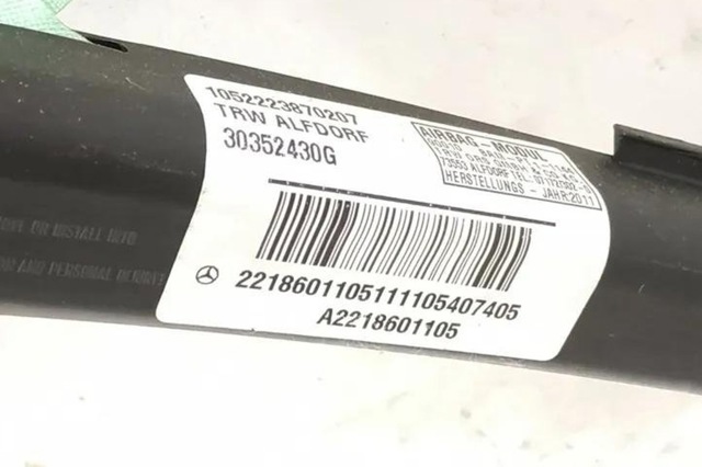 Подушка безопасности, сбоку левая 2218601105 MERCEDES