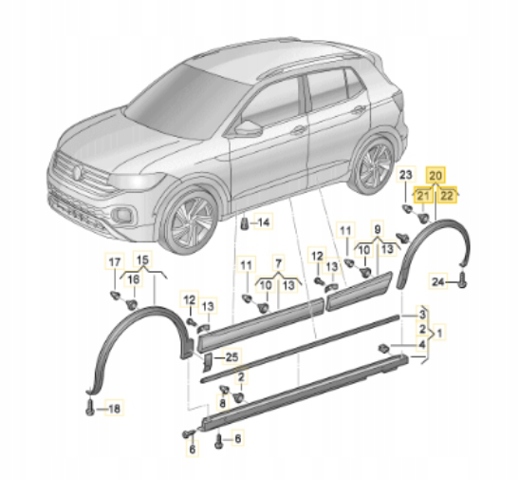 VAG 2GM8548199B9 Расширитель (накладка) арки заднего крыла левый в наличии Черновцы