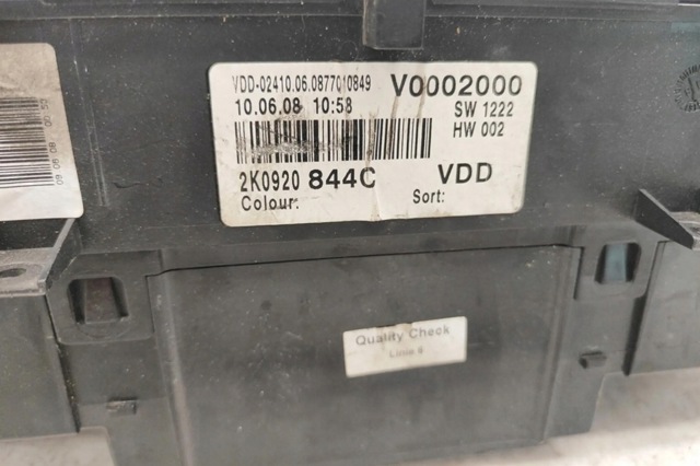 2K0920844C Панель приборов купить Ужгород