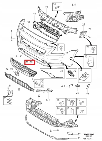 Решетка радиатора 31283762 VOLVO