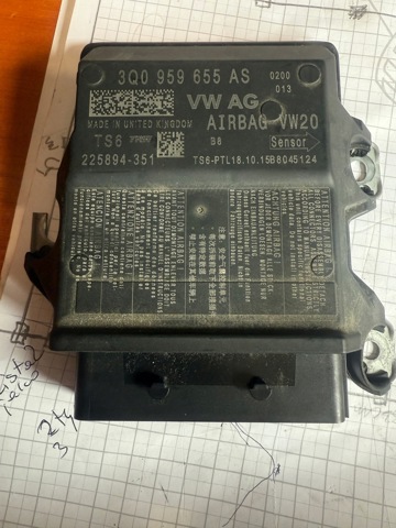 3Q0959655AS VAG Модуль-процессор управления подушкой безопасности (ЭБУ AIRBAG) купить в Хмельницкий
