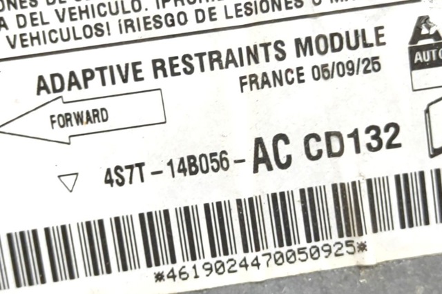 Модуль-процессор управления подушкой безопасности 4S7T14B056AC FORD