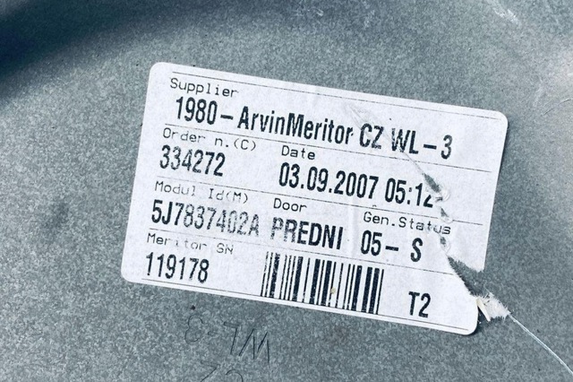 5J7837462 VAG Механизм стеклоподъемника двери передней правой купить в Черновцы