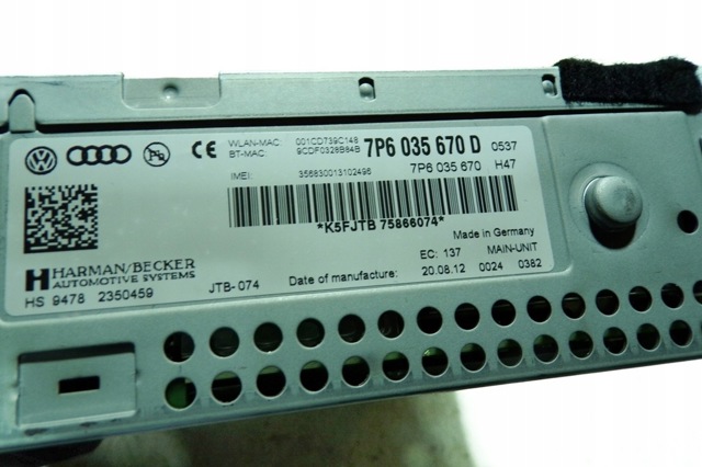 VAG 7P6035670D Магнитола в наличии Чернигов
