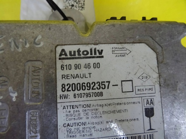 RENAULT 8200692357 Модуль-процессор управления подушкой безопасности (ЭБУ AIRBAG) в наличии Чернигов