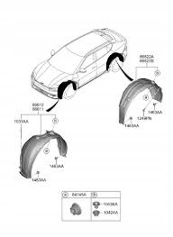 86812CV000 HYUNDAI Подкрылок крыла переднего правый купить в Кривой Рог