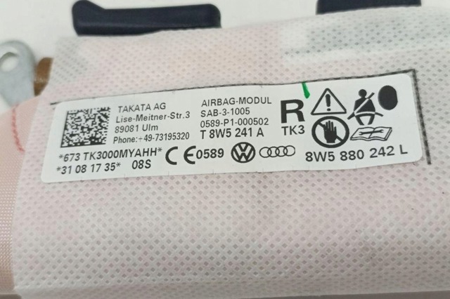 8W5880242L VAG Подушка безопасности (AIRBAG) спинки сиденья правого купить в Кривой Рог