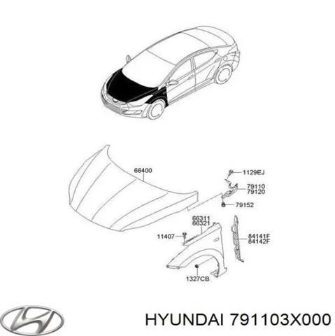 Шарнир капота левый 791103X000 HYUNDAI