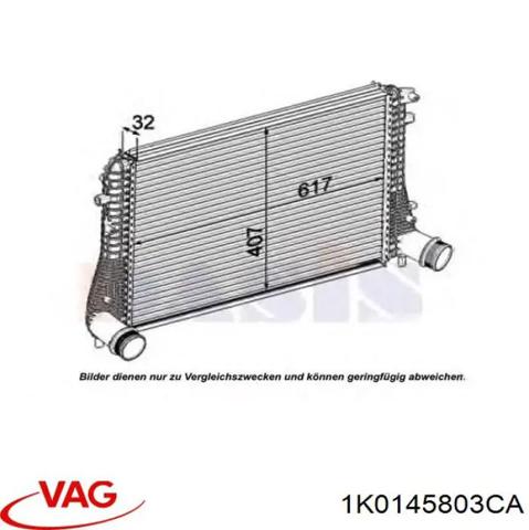 Радиатор интеркуллера 1K0145803CA VAG