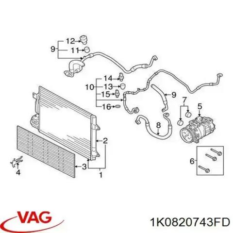 Трубопроводы 1K0820743FD VAG