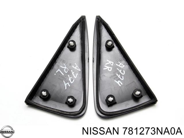 Накладка стойки кузова внешняя задняя левая на nissan leaf хэтчбек (ze0) (01.10 - 12.12) electric em61 781273NA0A