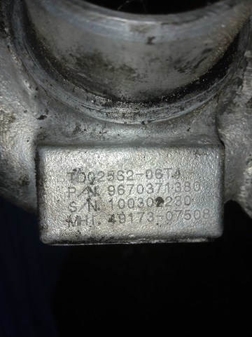 Турбокомпрессор 9670371380 PEUGEOT