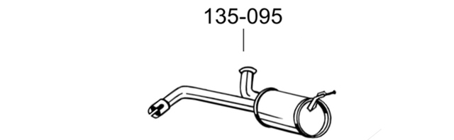Выхлоп задний 135095 BOSAL