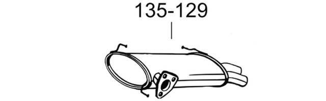 Глушитель задний 135129 BOSAL