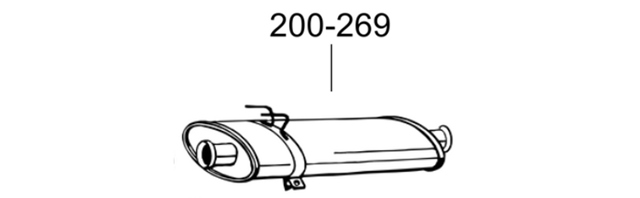 Глушитель задний 200067 BOSAL