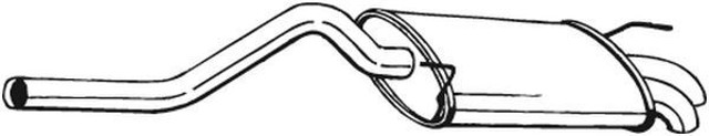 Глушитель задний 227105 BOSAL