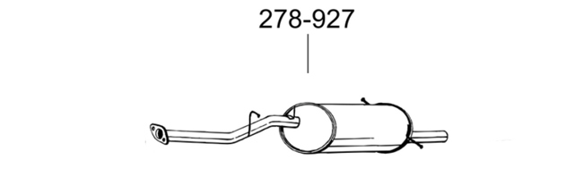 Выхлопная труба 278927 BOSAL