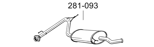 Выхлопная труба 281093 BOSAL