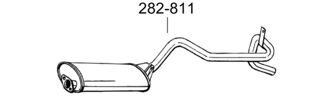 Глушитель выхлопных газов конечный 282811 BOSAL