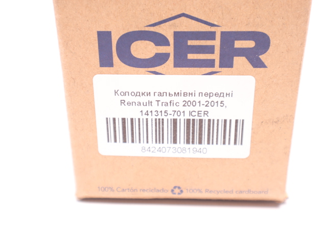 ICER 141315701 Колодки тормозные передние дисковые в наличии Винница