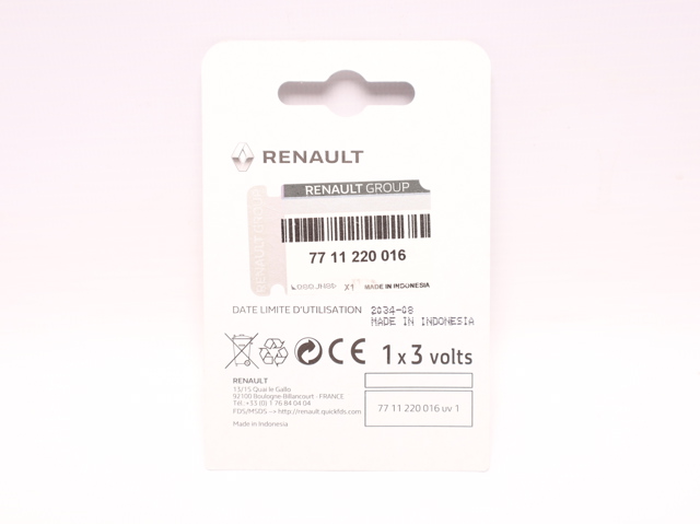 Батарейка брелка 7711220016 RENAULT