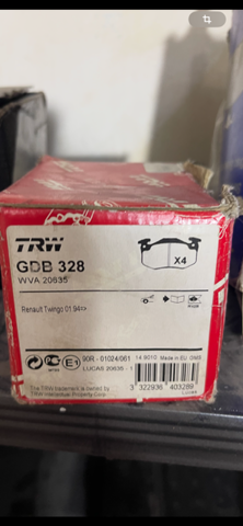 TRW GDB328 Передние тормозные колодки в наличии Тернополь